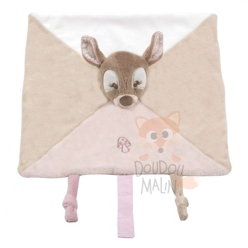  emil et rosy plat carré biche rose marron beige champignon 